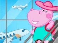 Hippo Family Airport Journey