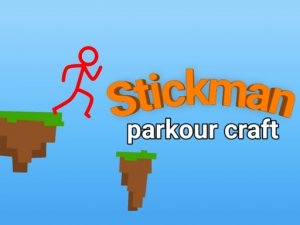 Stickman Parkour Craft - Online Obstacle Runner Game